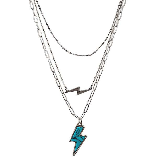 Thunder Bolt 3 tiered Choker Necklace