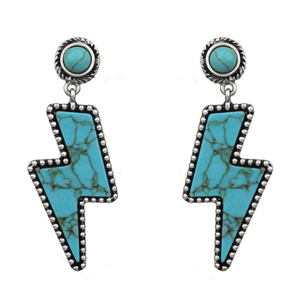 Thunder Turquoise Earrings