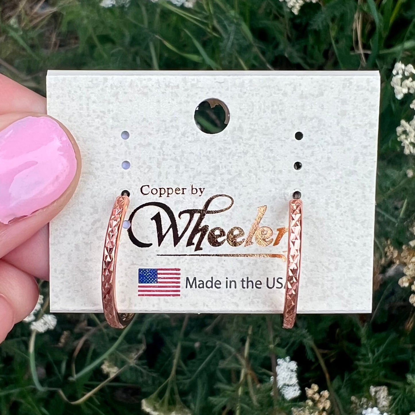 Diamond Textured Hoop