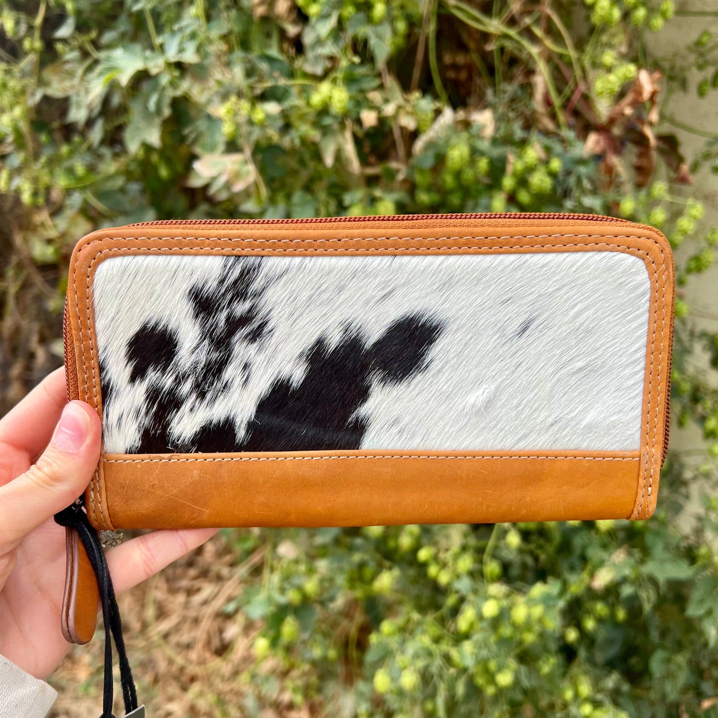 Leather Hair On Wallet