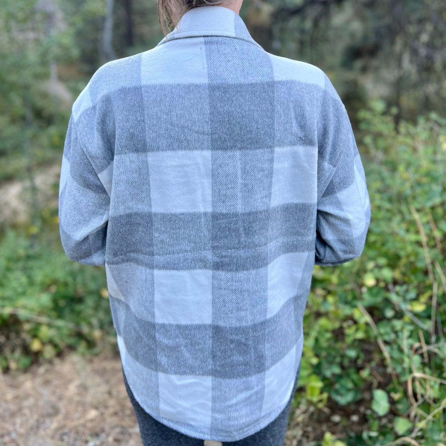 Grey Plaid Shacket