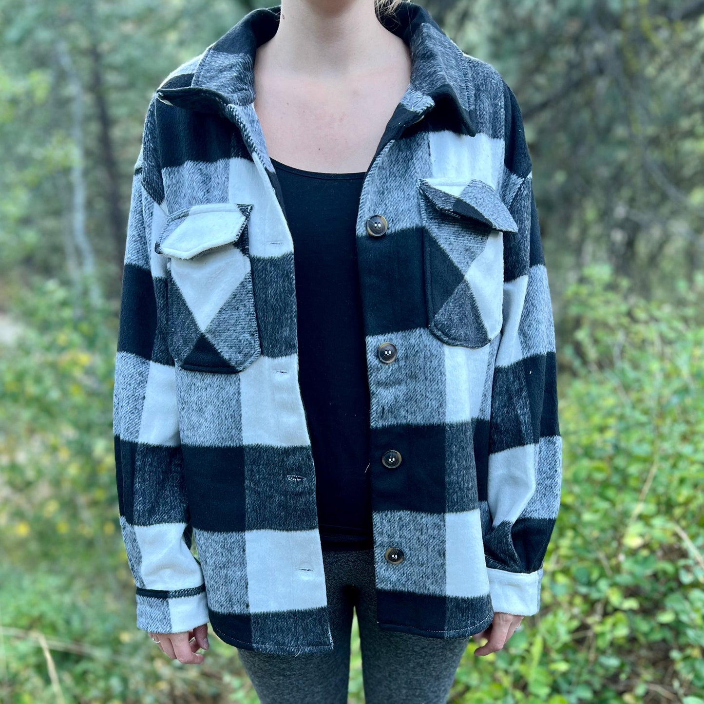 Black Plaid Shacket