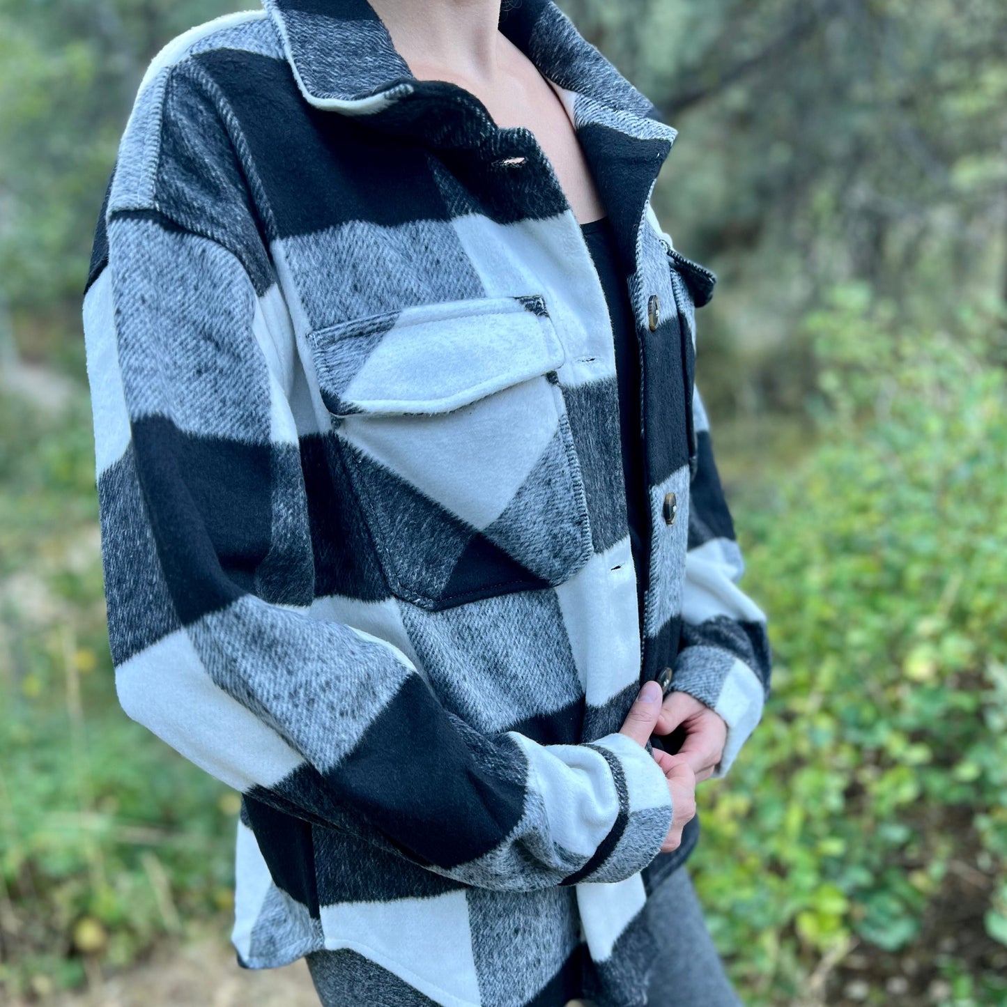 Black Plaid Shacket