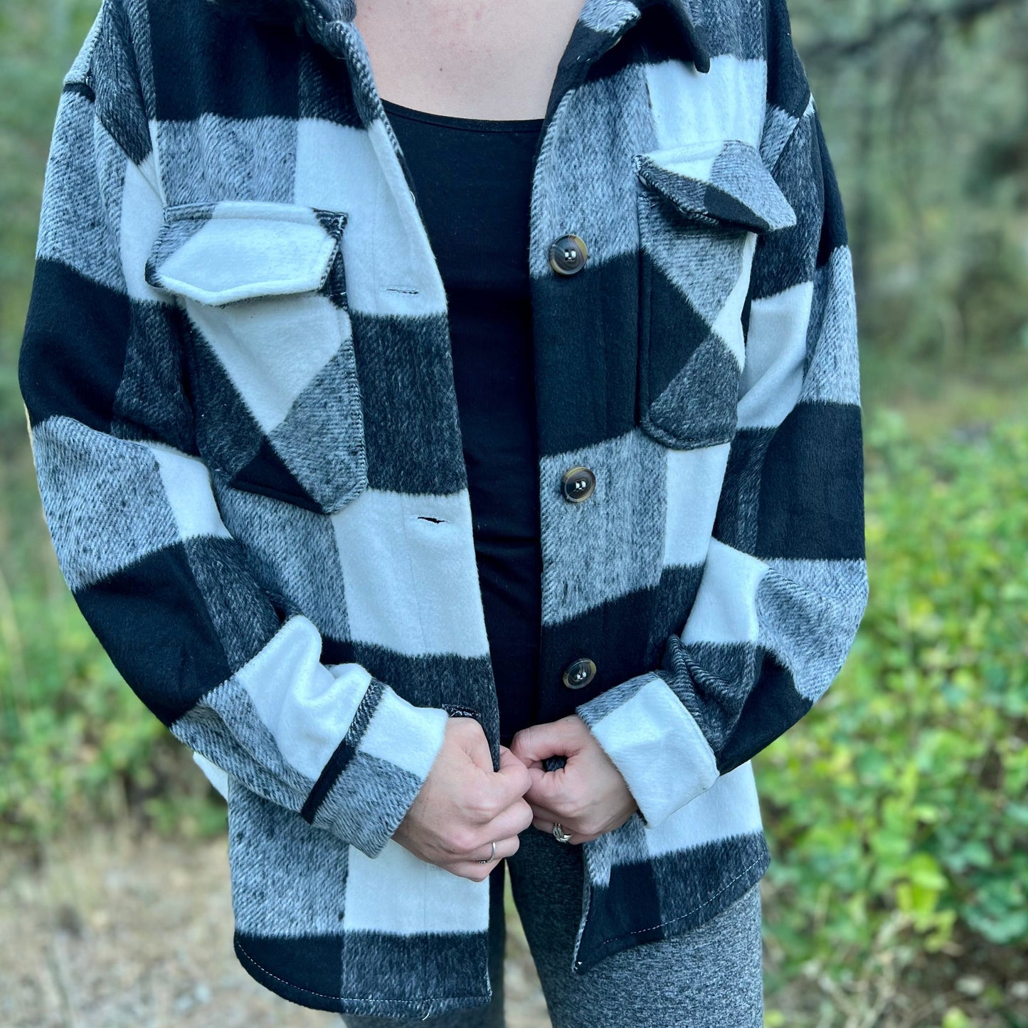 Black Plaid Shacket