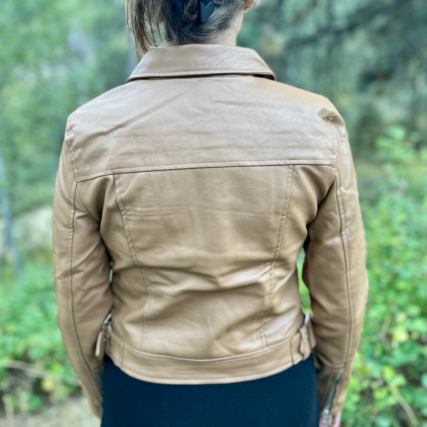 Faux Leather Camel Jacket