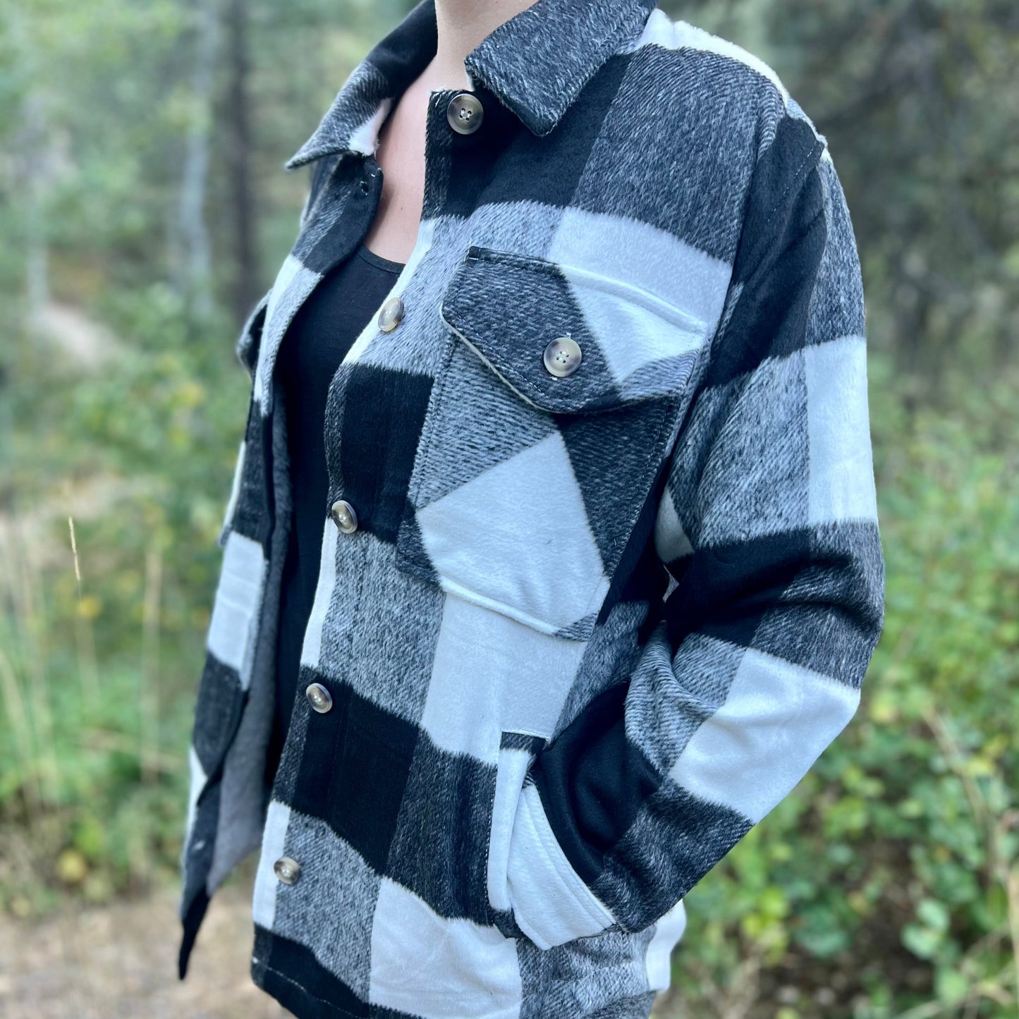 Sherpa Lined Plaid Shacket
