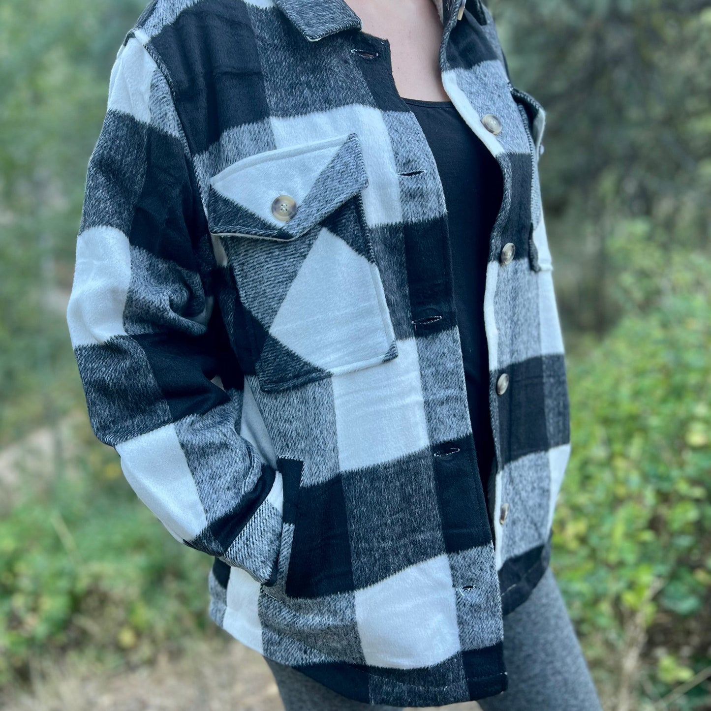 Sherpa Lined Plaid Shacket