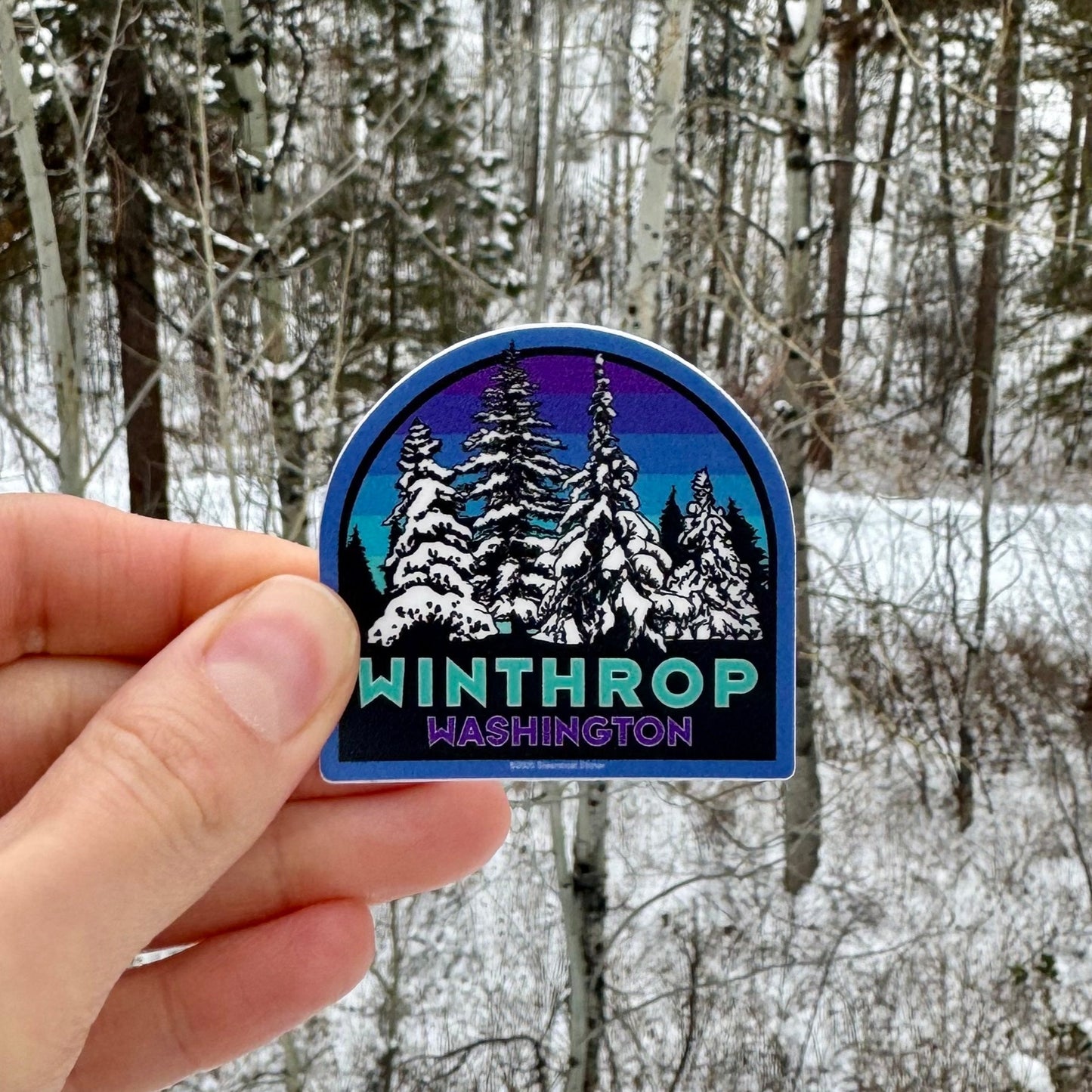 Snow Scene Sticker