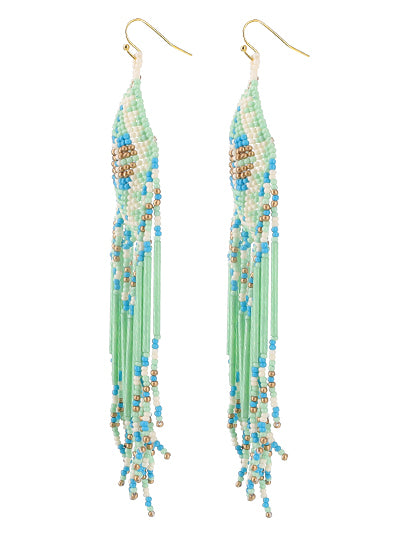 Seed Bead Long Earrings
