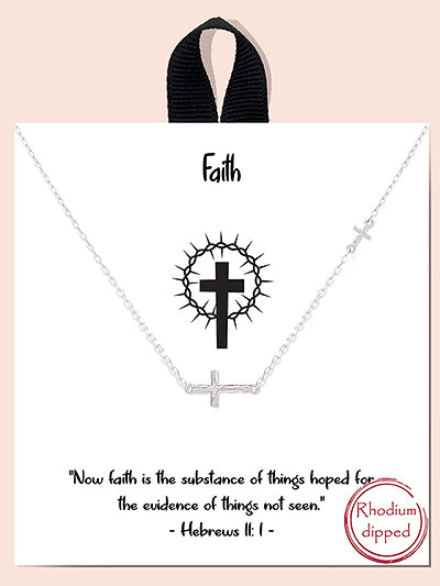 Double Cross Necklace