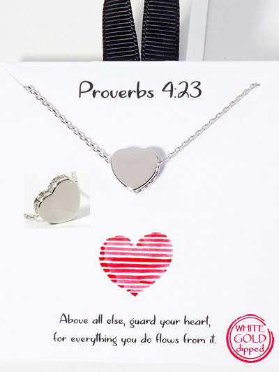 Proverbs Heart Necklace