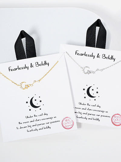 Moon and Star Necklace