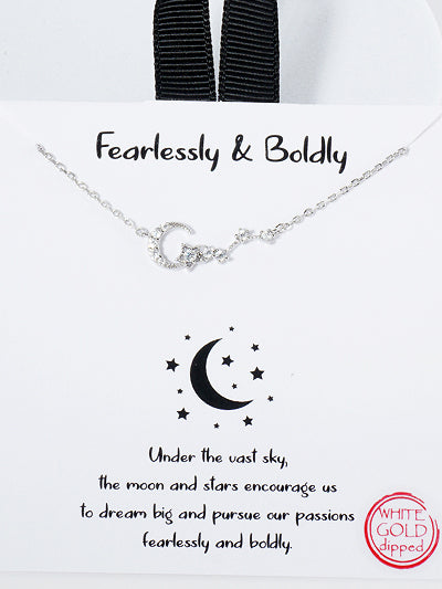 Moon and Star Necklace