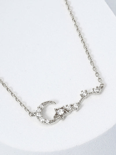 Moon and Star Necklace