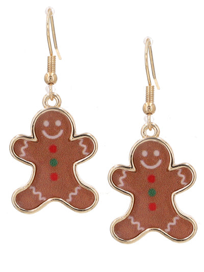 Gingerbread Dangly Earrings