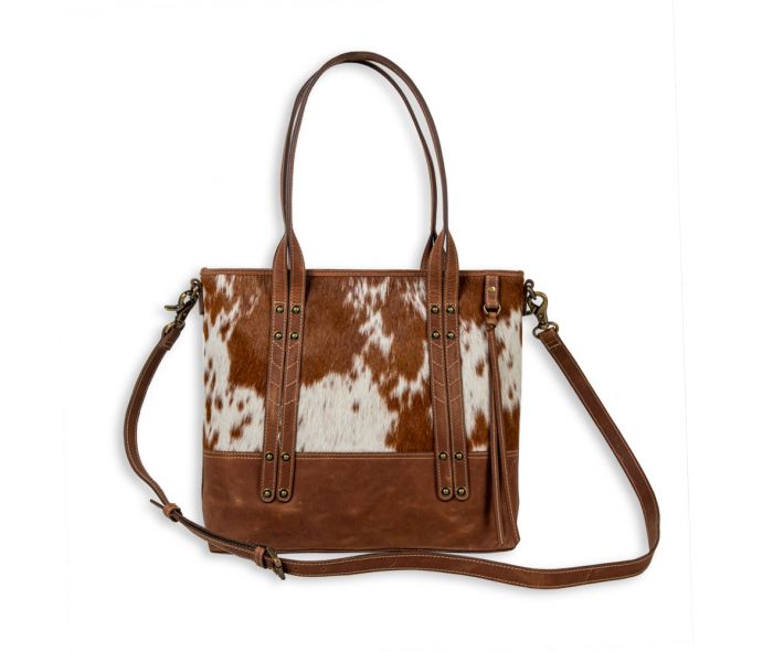 Leather and Cowhide Handbag