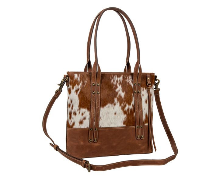 Leather and Cowhide Handbag