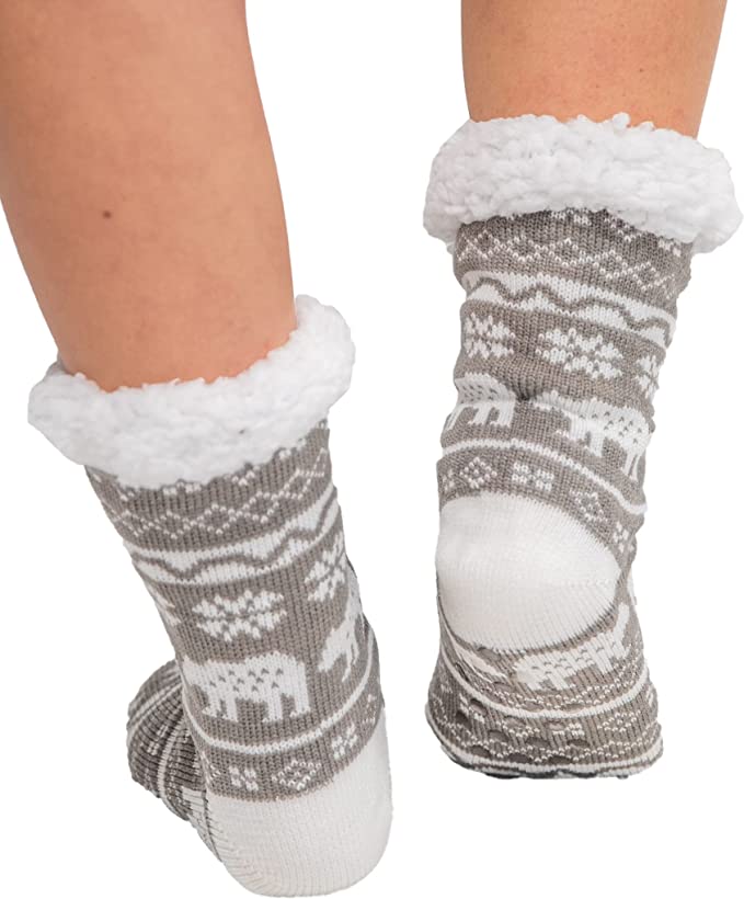 Nordic Bear Plush Sock