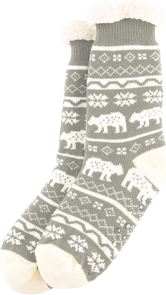 Nordic Bear Plush Sock