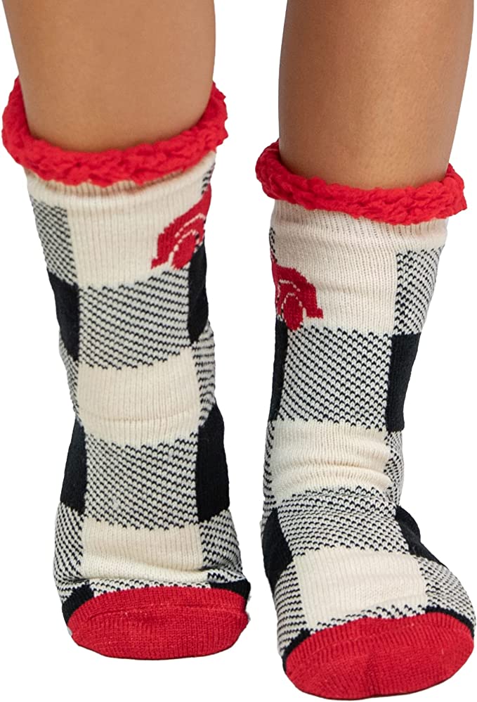 Truck Plaid Plush Sock