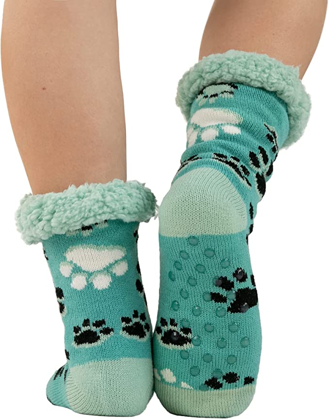 Dog Mom Plaid Plush Sock