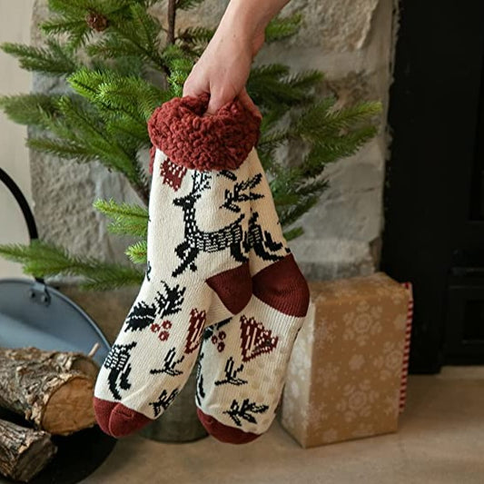 Silent Night Plush Socks