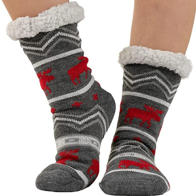 Cabin Moose Plush Sock
