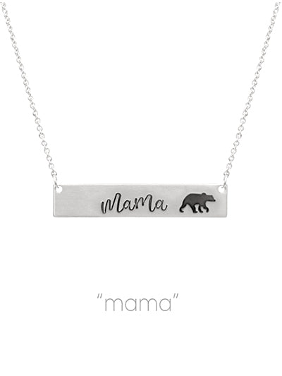 Mama Bear Bar Necklace