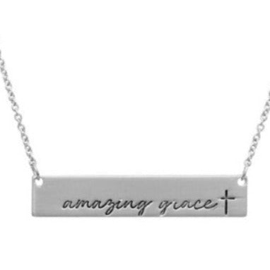 Amazing Grace Bar Necklace