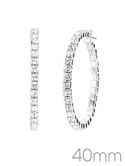 Rhinestone Hoop Earrings