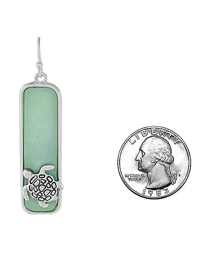 Sea Glass Turtle Earrings