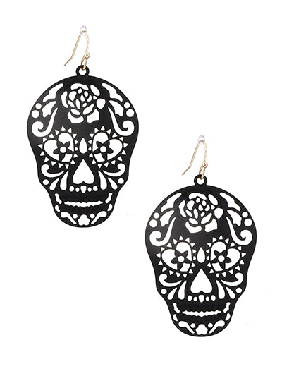 Rose Skull Earrings