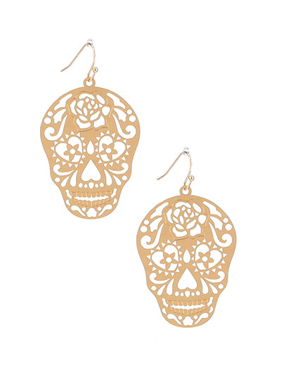 Rose Skull Earrings