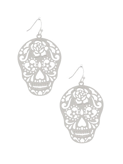 Rose Skull Earrings