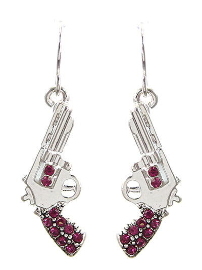 Pistol Dangly Earrings
