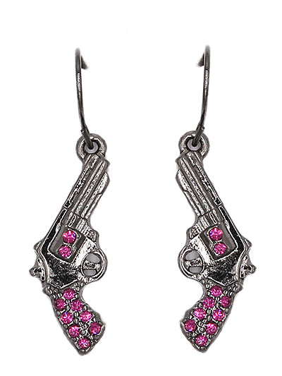 Pistol Dangly Earrings