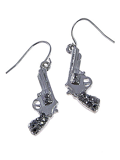Pistol Dangly Earrings