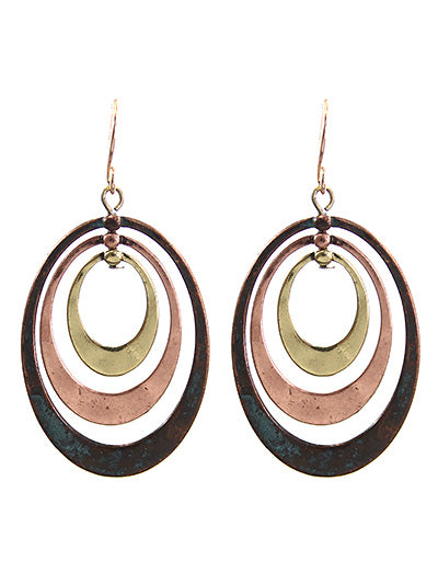 Oval Layered Earrings