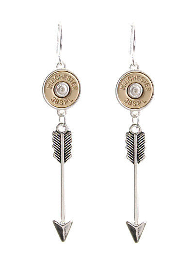 Winchester Bullet Arrow Earrings