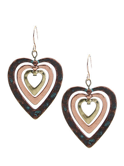 Heart Dangly Earrings