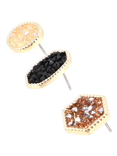 3 Pair Post Earring Set