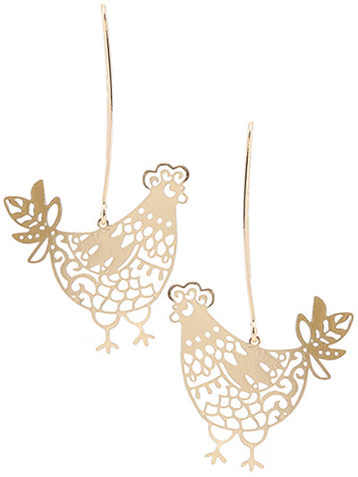 Chicken Earrings