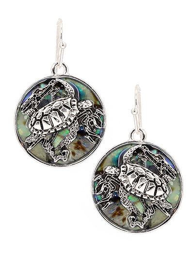 Turtle Abalone Earring