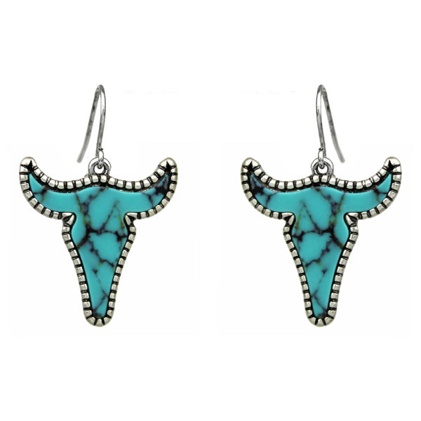 Steer Turquoise Earrings