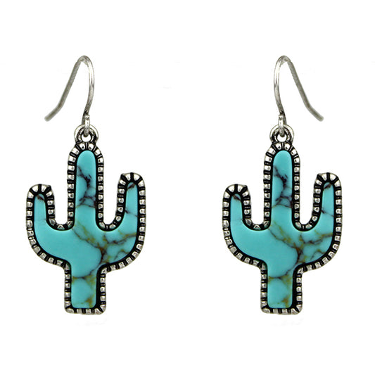 Cactus Turquoise Earrings