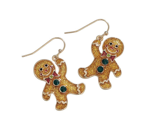 Gingerbread Dangly Earrings