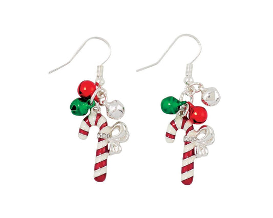 Candy Cane Jingle Earrings