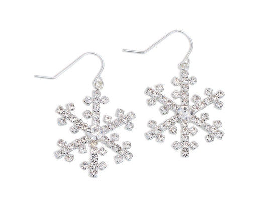 Rhinestone Snowflake Earrings