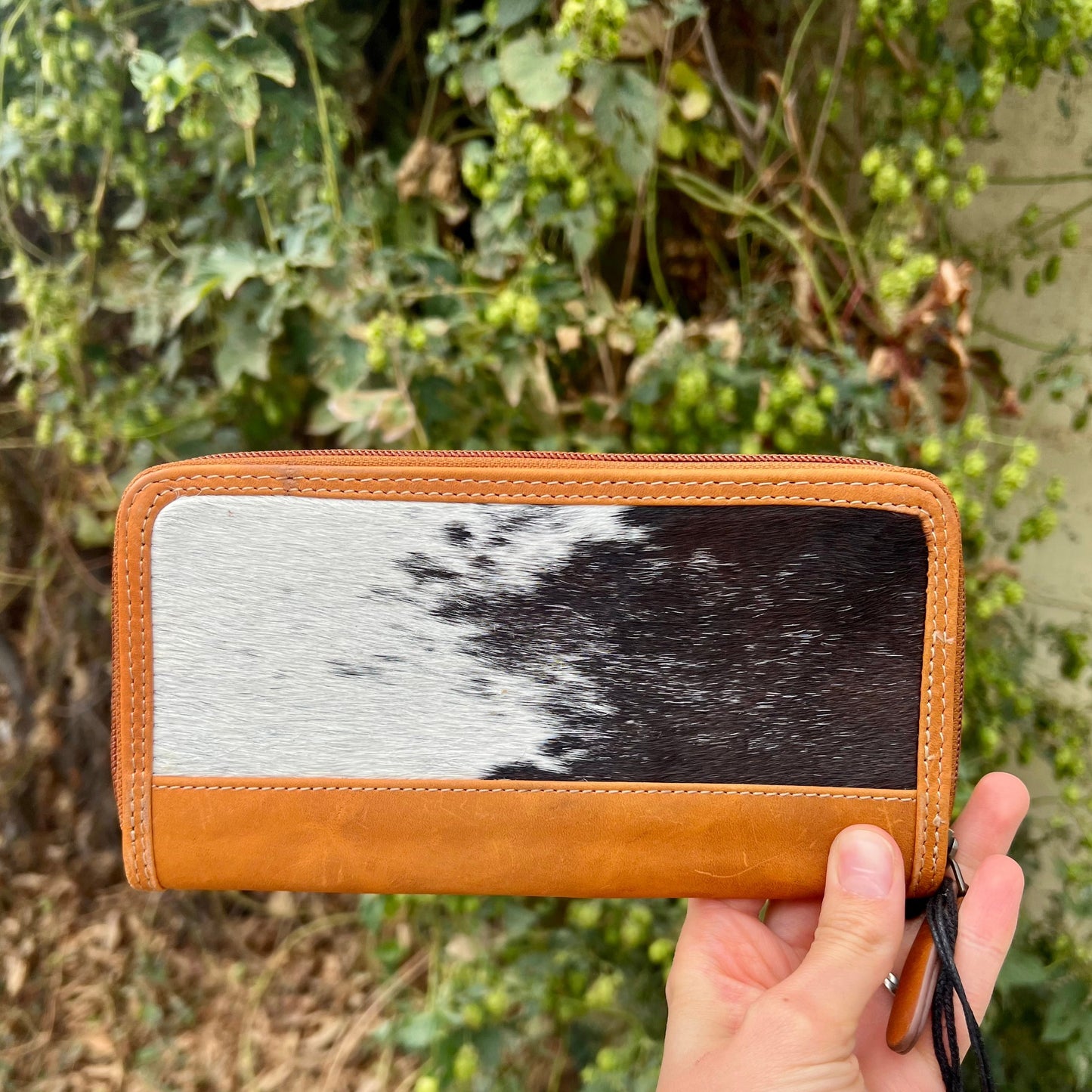 Leather Hair On Wallet