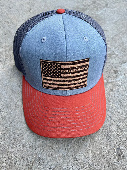 American Flag Winthrop Hat